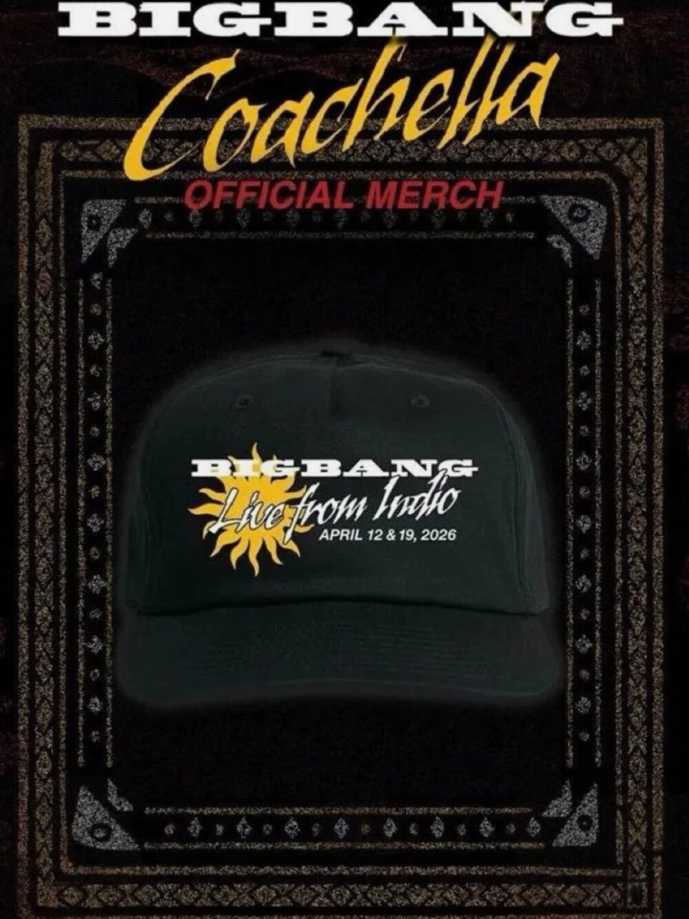 big bang x coachella sundaze hat